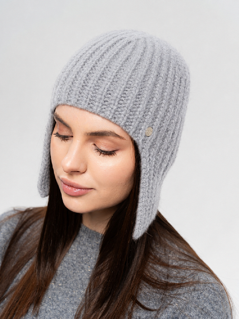 Ушанка на флисе 40% ангоры PR 26051