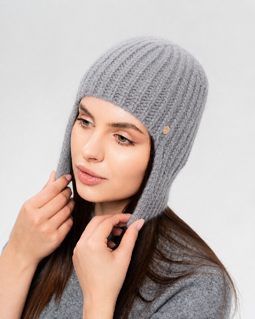 Ушанка на флисе 40% ангоры PR 26051
