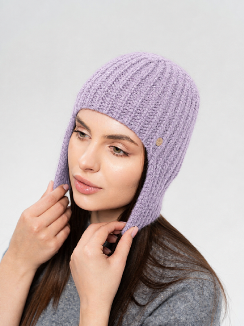 Ушанка на флисе 40% ангоры PR 26051