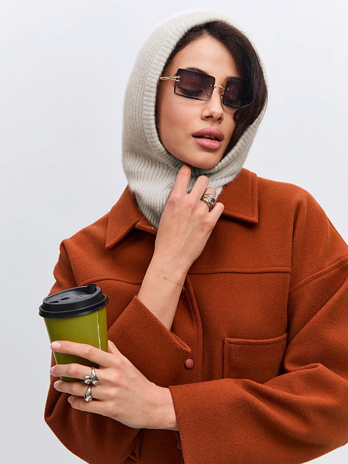 Капор одинарный 30% пух енота PR 25053