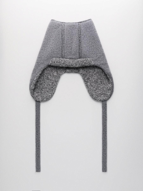 Ушанка двойная с шерстью мериноса PR 25033