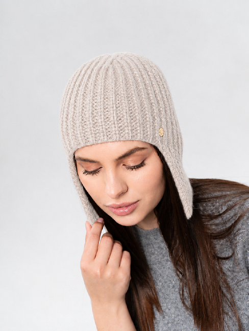 Ушанка на флисе 40% ангоры PR 26051