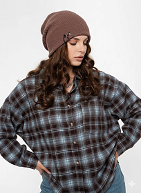 Шапка двойная с кашемиром