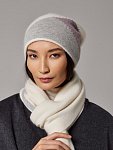 Шапка двойная с пухом енота