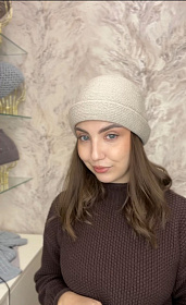 Шапка двойная с кашемиром