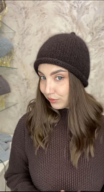 Шапка на флисе 40% ангора