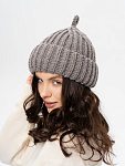 Шапка докерка с отворотом из шерсти мериноса